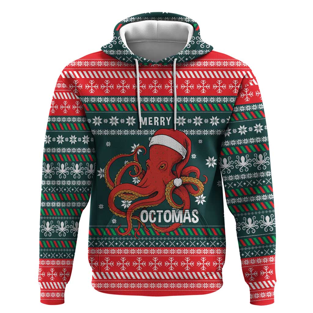 Merry Octomas Christmas Zip Hoodie Xmas Holiday Patterns - Wonder Print Shop