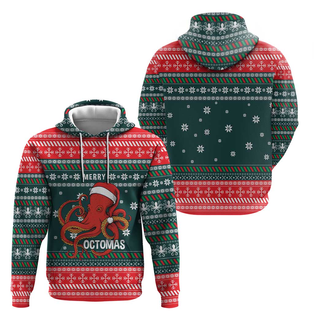 Merry Octomas Christmas Zip Hoodie Xmas Holiday Patterns - Wonder Print Shop