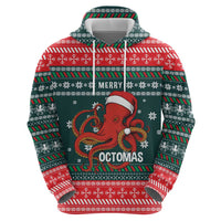 Merry Octomas Christmas Zip Hoodie Xmas Holiday Patterns - Wonder Print Shop