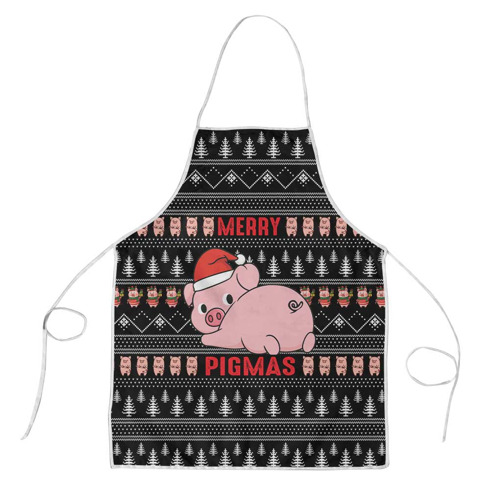 Merry Pigmas Christmas Apron Xmas Holiday Patterns - Wonder Print Shop