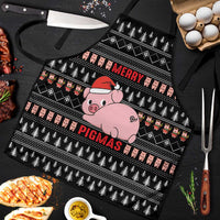 Merry Pigmas Christmas Apron Xmas Holiday Patterns - Wonder Print Shop