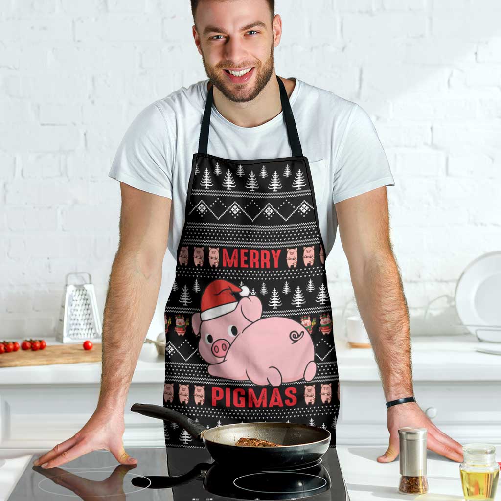 Merry Pigmas Christmas Apron Xmas Holiday Patterns - Wonder Print Shop