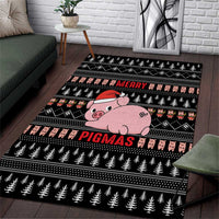 Merry Pigmas Christmas Area Rug Xmas Holiday Patterns - Wonder Print Shop