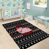 Merry Pigmas Christmas Area Rug Xmas Holiday Patterns - Wonder Print Shop