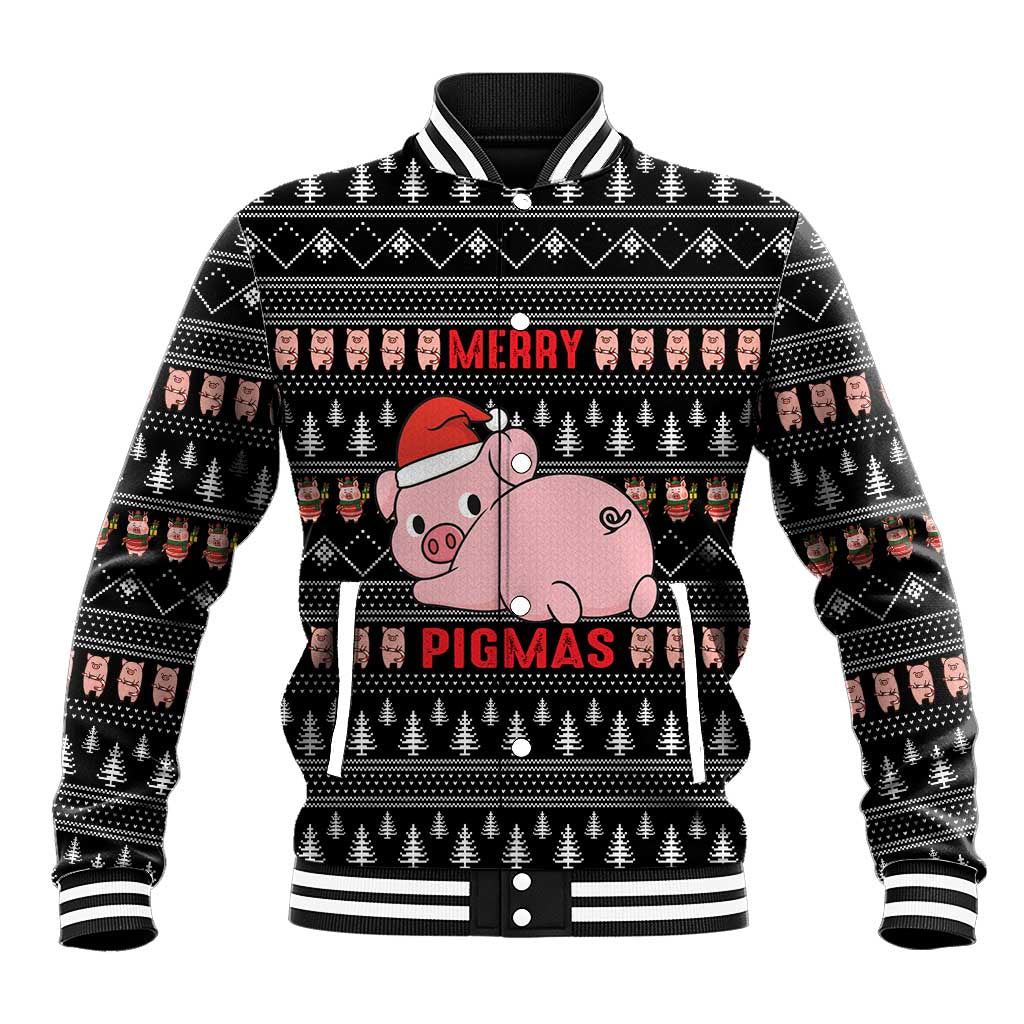 Merry Pigmas Christmas Baseball Jacket Xmas Holiday Patterns - Wonder Print Shop