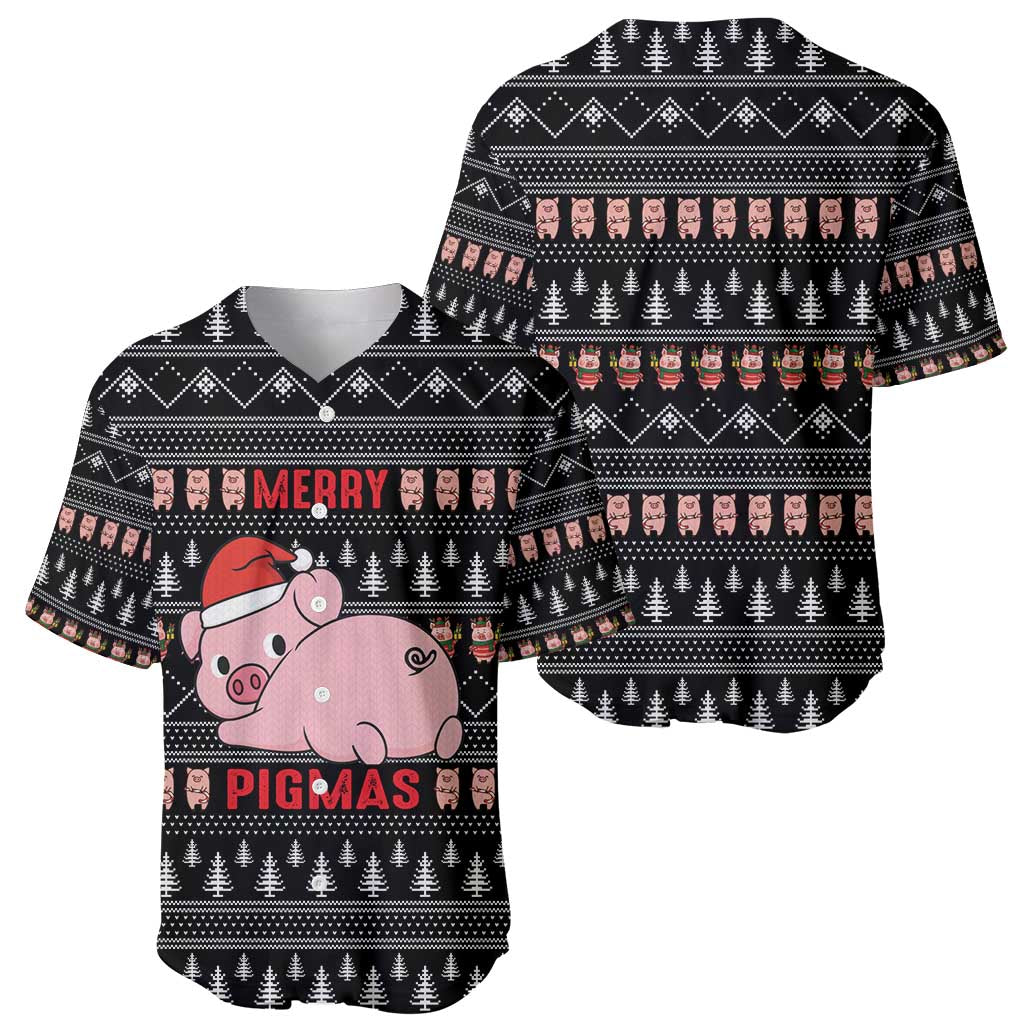 Merry Pigmas Christmas Baseball Jersey Xmas Holiday Patterns - Wonder Print Shop
