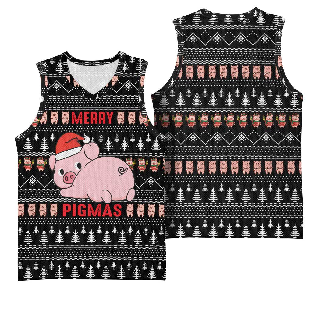 Merry Pigmas Christmas Basketball Jersey Xmas Holiday Patterns - Wonder Print Shop