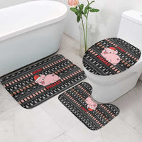 Merry Pigmas Christmas Bathroom Set Xmas Holiday Patterns - Wonder Print Shop