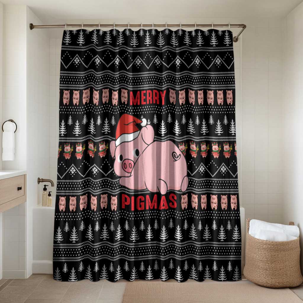 Merry Pigmas Christmas Bathroom Set Xmas Holiday Patterns - Wonder Print Shop