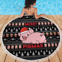 Merry Pigmas Christmas Beach Blanket Xmas Holiday Patterns - Wonder Print Shop