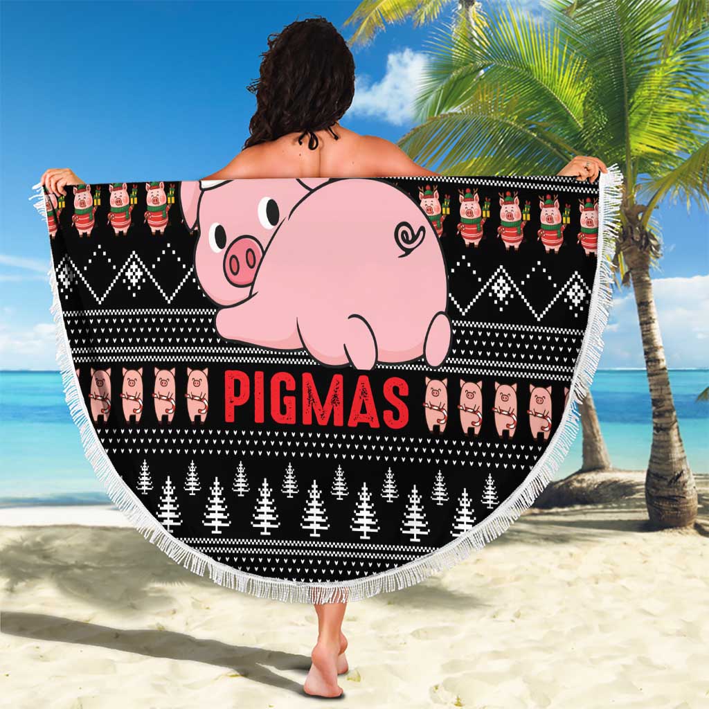 Merry Pigmas Christmas Beach Blanket Xmas Holiday Patterns - Wonder Print Shop