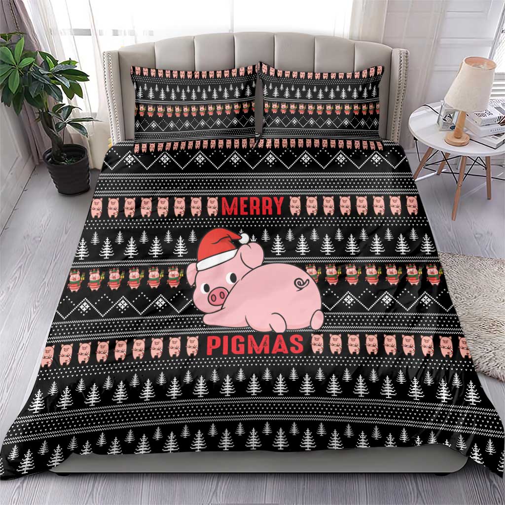 Merry Pigmas Christmas Bedding Set Xmas Holiday Patterns - Wonder Print Shop
