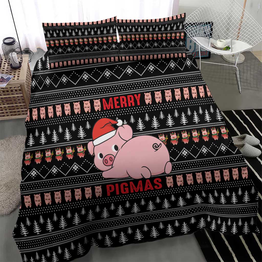 Merry Pigmas Christmas Bedding Set Xmas Holiday Patterns - Wonder Print Shop