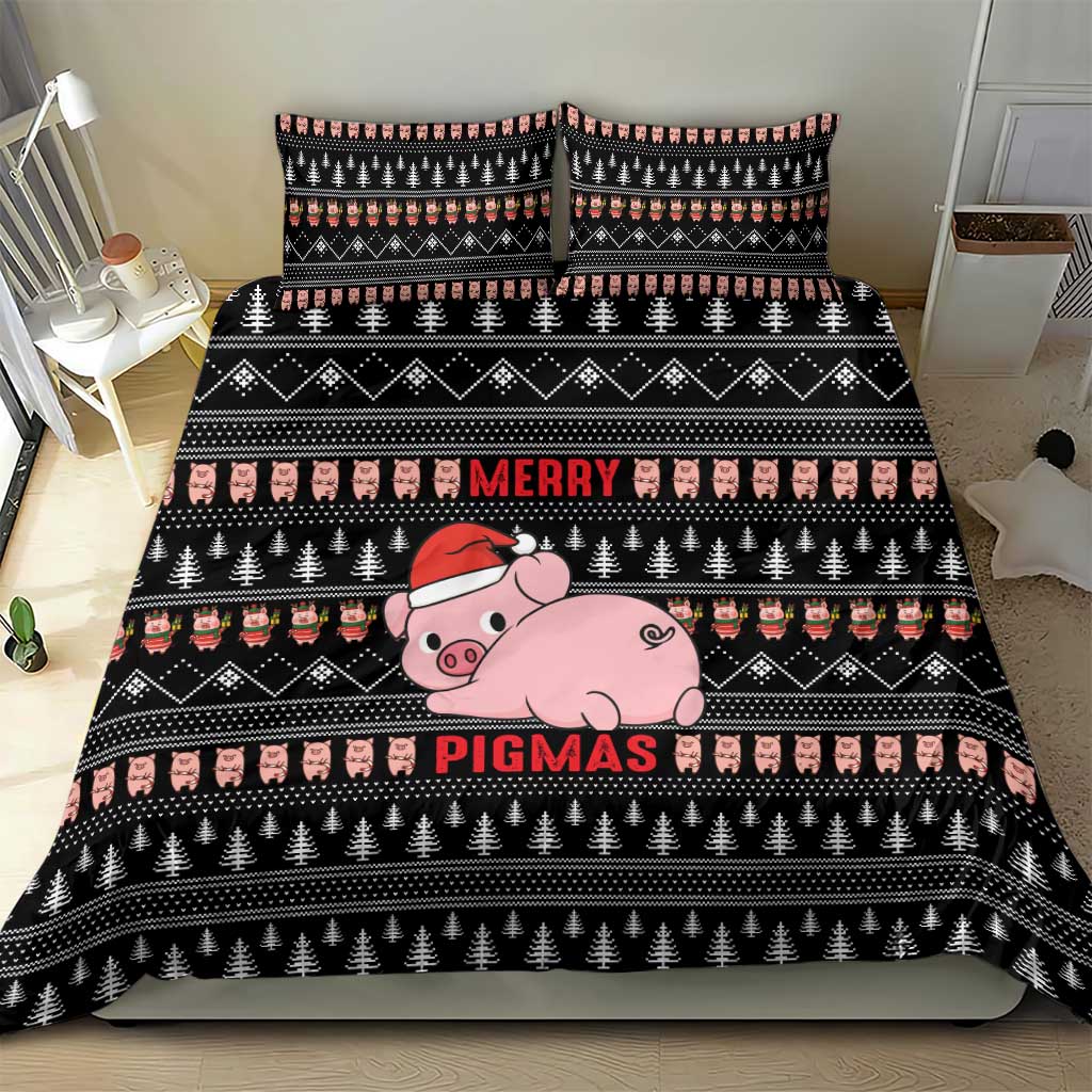 Merry Pigmas Christmas Bedding Set Xmas Holiday Patterns - Wonder Print Shop