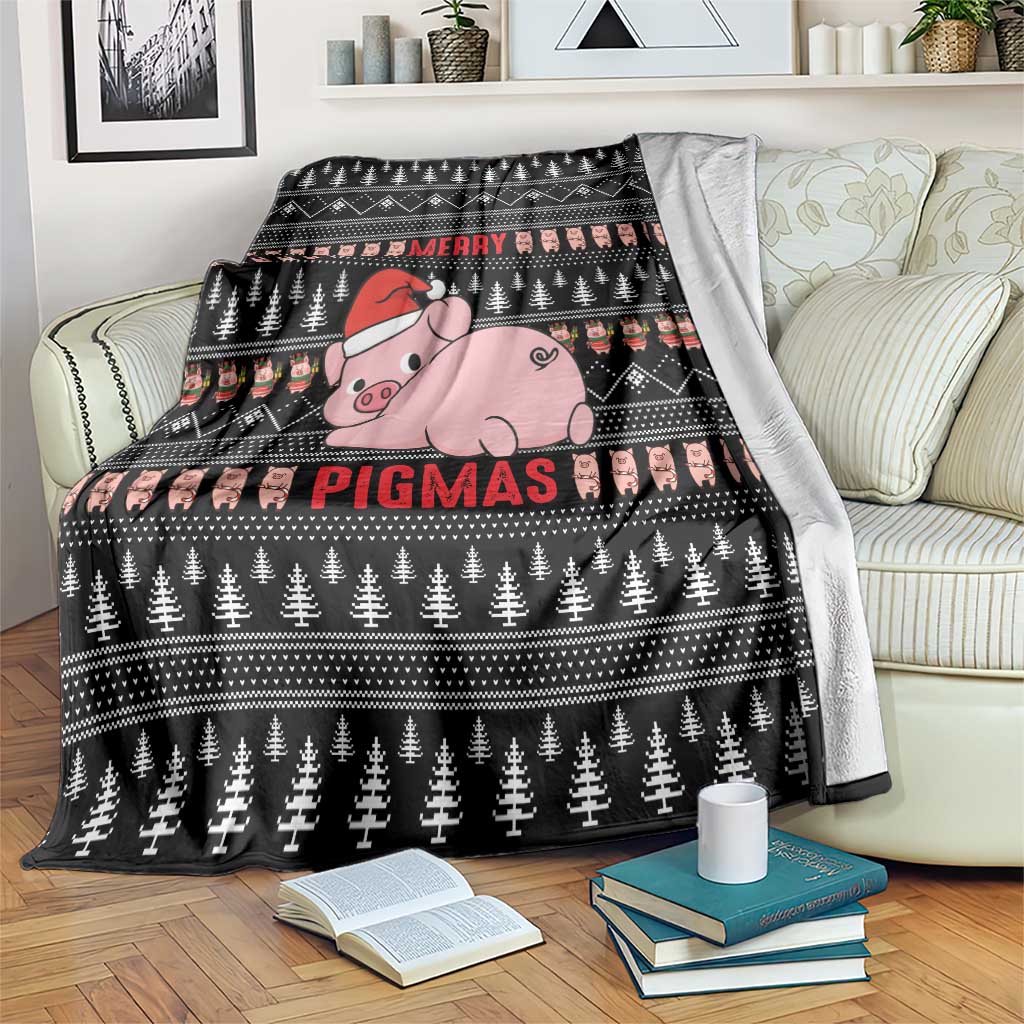 Merry Pigmas Christmas Blanket Xmas Holiday Patterns - Wonder Print Shop