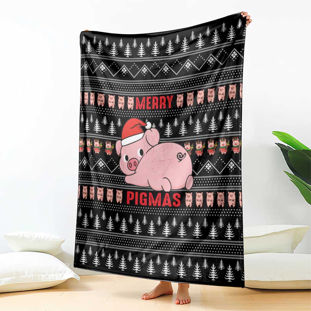 Merry Pigmas Christmas Blanket Xmas Holiday Patterns - Wonder Print Shop