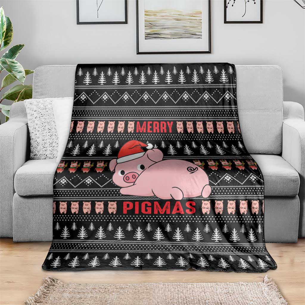 Merry Pigmas Christmas Blanket Xmas Holiday Patterns - Wonder Print Shop