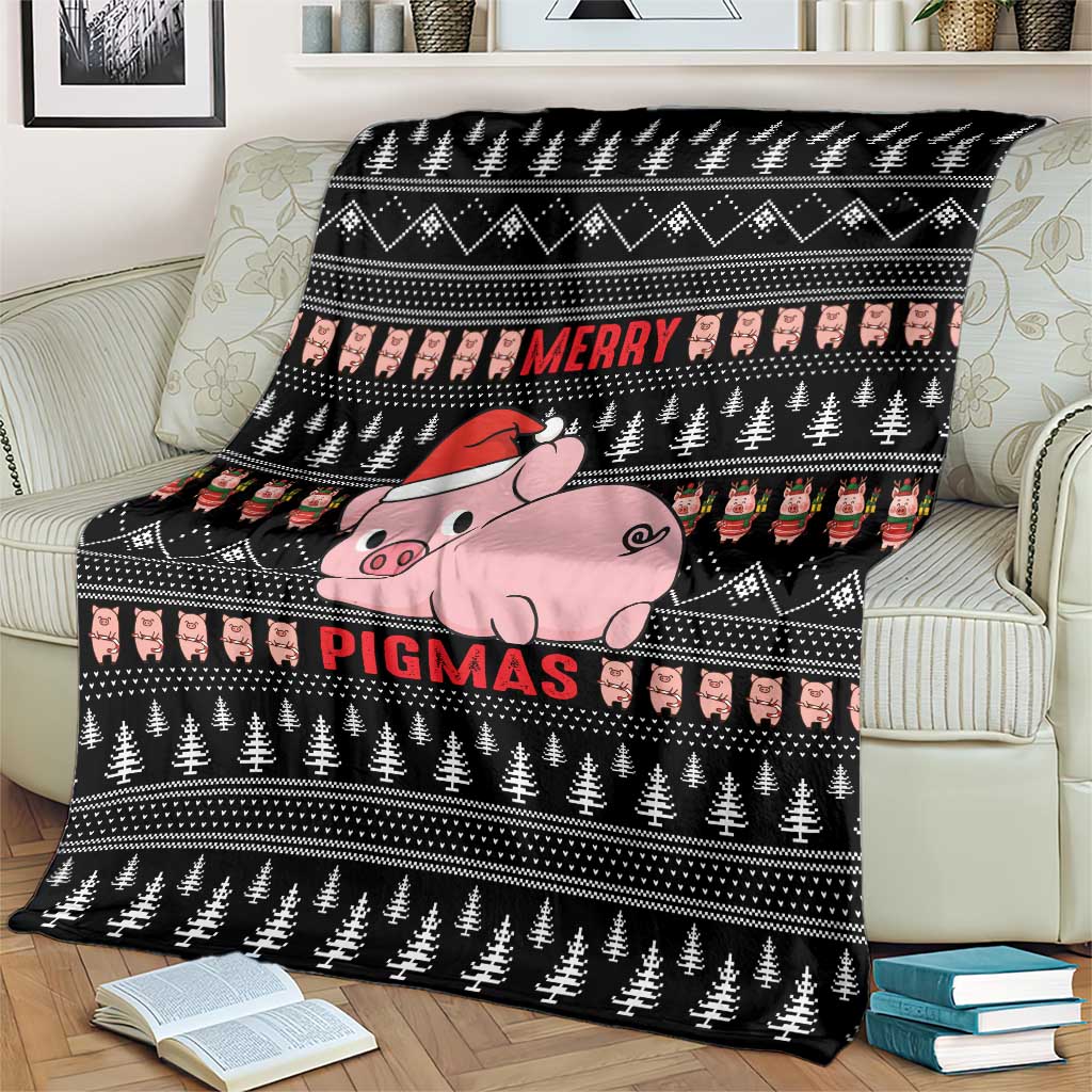 Merry Pigmas Christmas Blanket Xmas Holiday Patterns - Wonder Print Shop