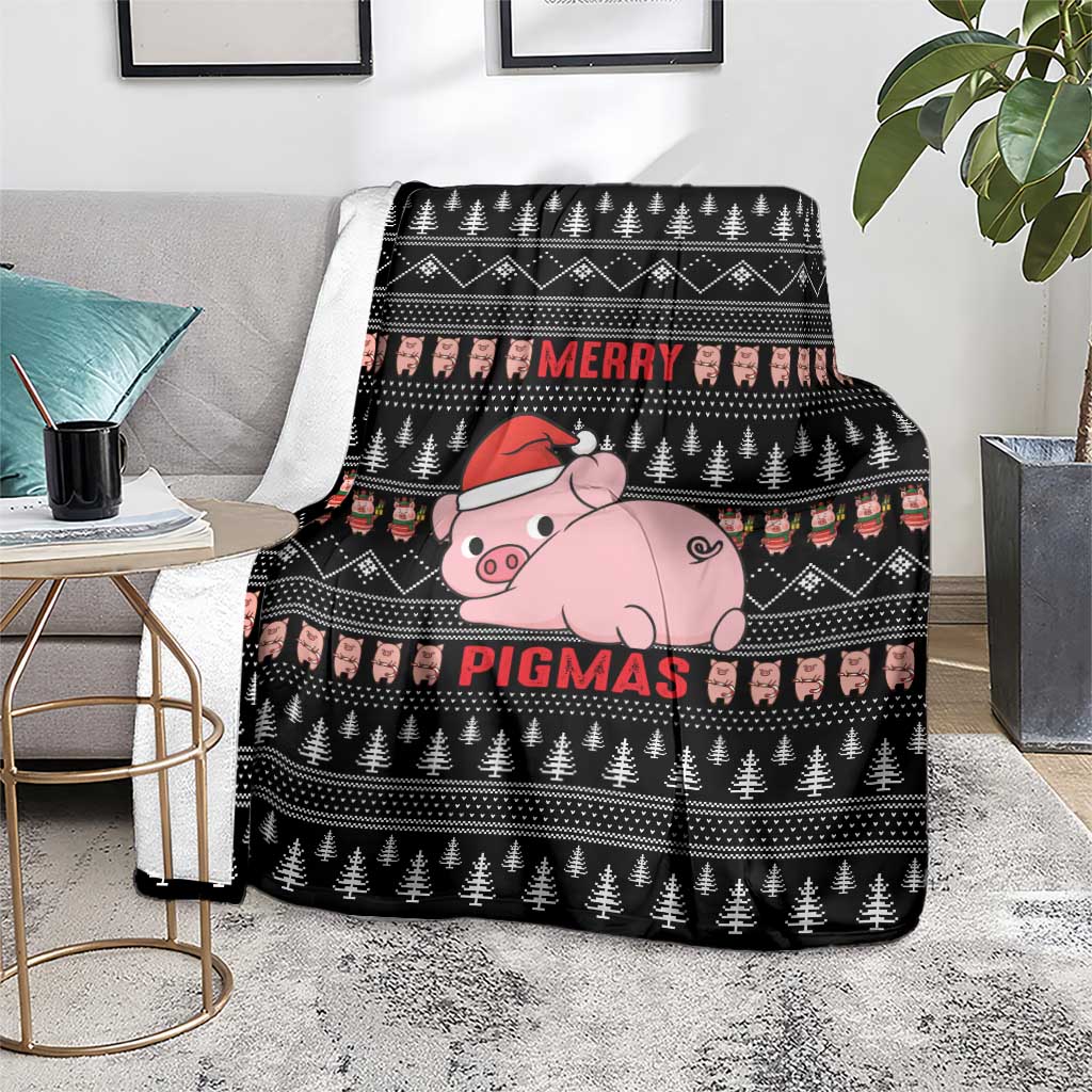 Merry Pigmas Christmas Blanket Xmas Holiday Patterns - Wonder Print Shop