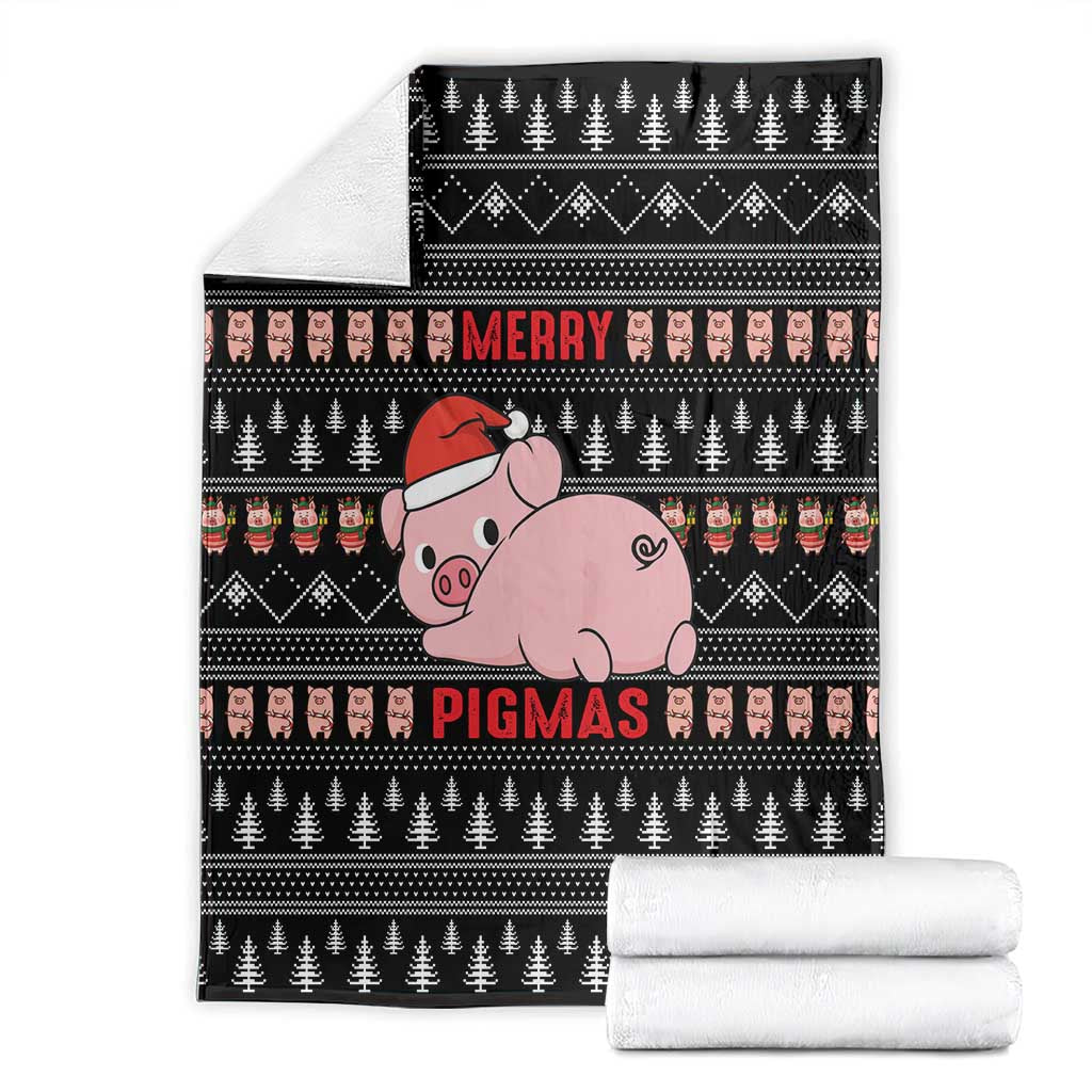 Merry Pigmas Christmas Blanket Xmas Holiday Patterns - Wonder Print Shop