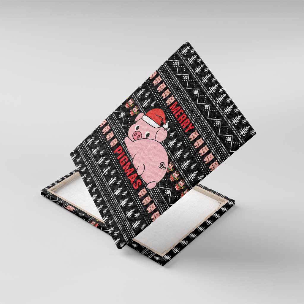 Merry Pigmas Christmas Canvas Wall Art Xmas Holiday Patterns - Wonder Print Shop