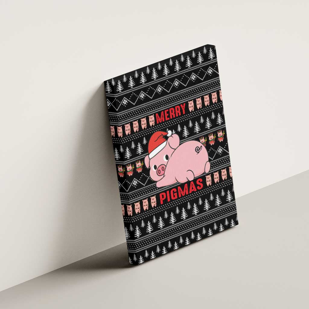 Merry Pigmas Christmas Canvas Wall Art Xmas Holiday Patterns - Wonder Print Shop