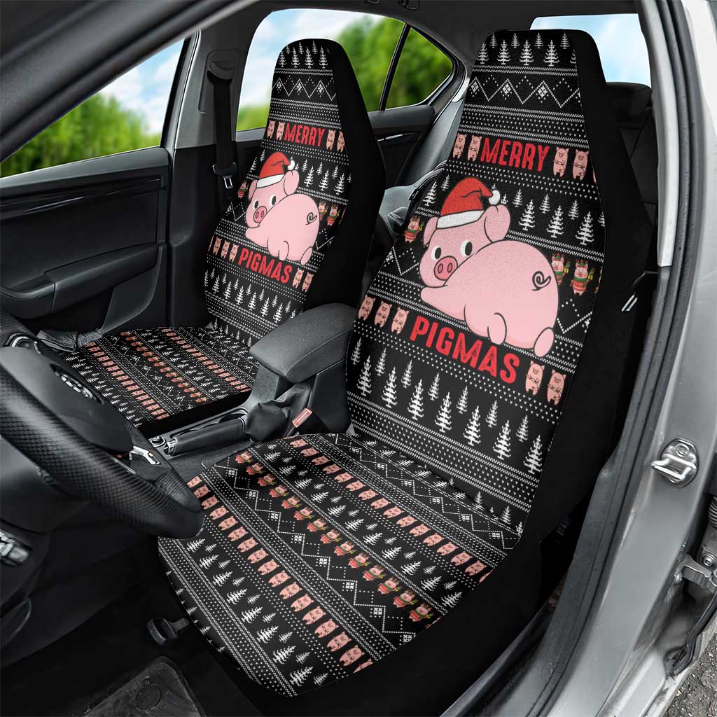 Merry Pigmas Christmas Car Seat Cover Xmas Holiday Patterns - Wonder Print Shop