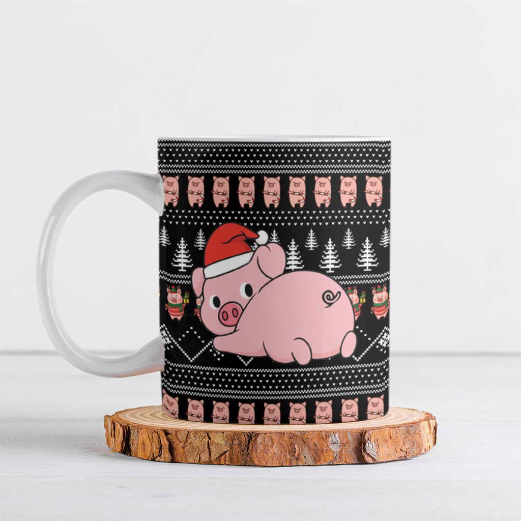 Merry Pigmas Christmas Ceramic Mug Xmas Holiday Patterns - Wonder Print Shop