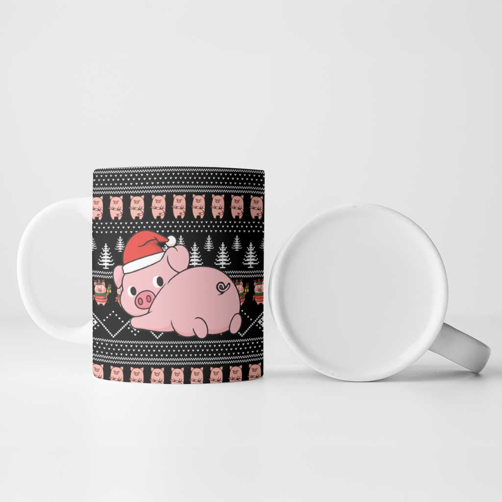Merry Pigmas Christmas Ceramic Mug Xmas Holiday Patterns - Wonder Print Shop
