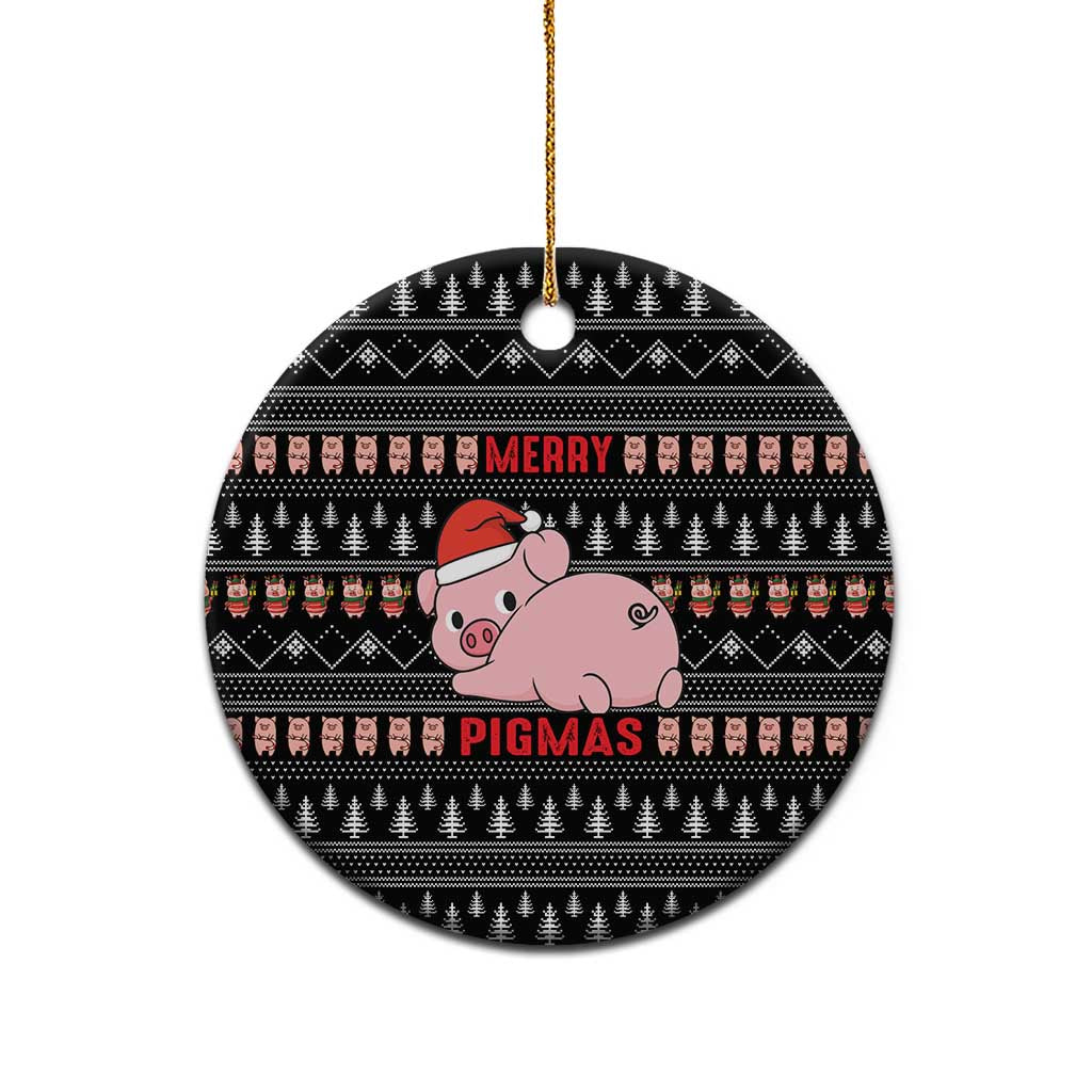 Merry Pigmas Christmas Ceramic Ornament Xmas Holiday Patterns - Wonder Print Shop