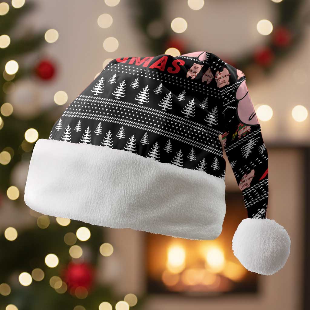 Merry Pigmas Christmas Santa Hat Xmas Holiday Patterns - Wonder Print Shop