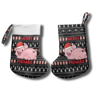 Merry Pigmas Christmas Stocking Xmas Holiday Patterns - Wonder Print Shop