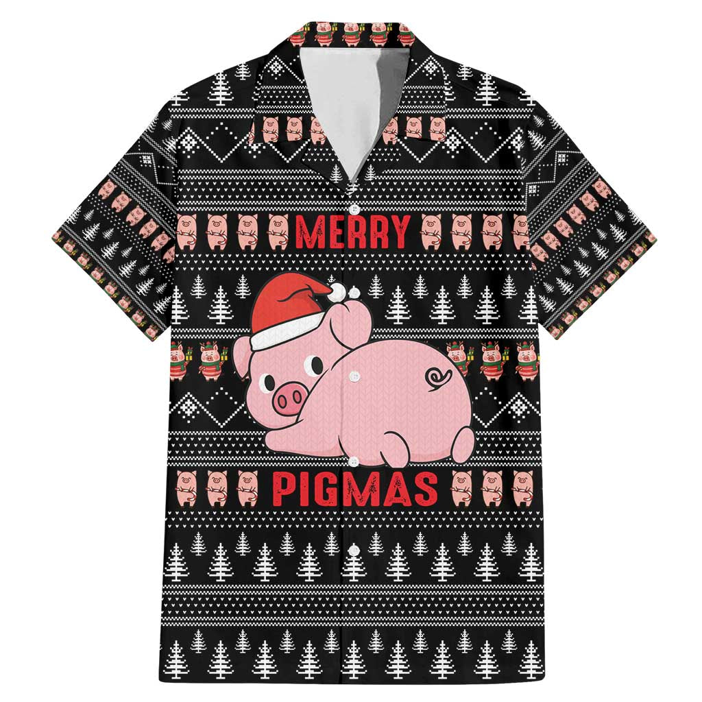 Merry Pigmas Christmas Family Matching Mermaid Dress and Hawaiian Shirt Xmas Holiday Patterns - Wonder Print Shop