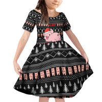 Merry Pigmas Christmas Family Matching Off Shoulder Short Dress and Hawaiian Shirt Xmas Holiday Patterns - Wonder Print Shop