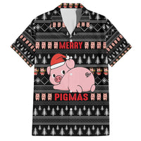 Merry Pigmas Christmas Family Matching Off Shoulder Short Dress and Hawaiian Shirt Xmas Holiday Patterns - Wonder Print Shop