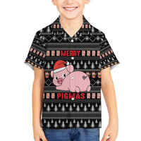Merry Pigmas Christmas Family Matching Off Shoulder Short Dress and Hawaiian Shirt Xmas Holiday Patterns - Wonder Print Shop