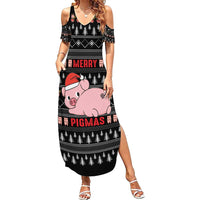 Merry Pigmas Christmas Family Matching Summer Maxi Dress and Hawaiian Shirt Xmas Holiday Patterns - Wonder Print Shop