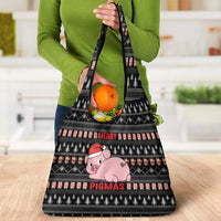 Merry Pigmas Christmas Grocery Bag Xmas Holiday Patterns - Wonder Print Shop
