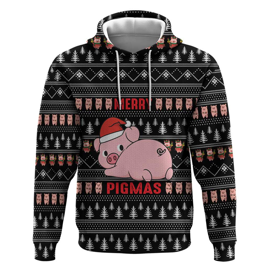 Merry Pigmas Christmas Hoodie Xmas Holiday Patterns - Wonder Print Shop