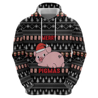 Merry Pigmas Christmas Hoodie Xmas Holiday Patterns - Wonder Print Shop
