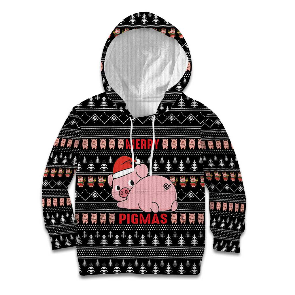 Merry Pigmas Christmas Kid Hoodie Xmas Holiday Patterns - Wonder Print Shop
