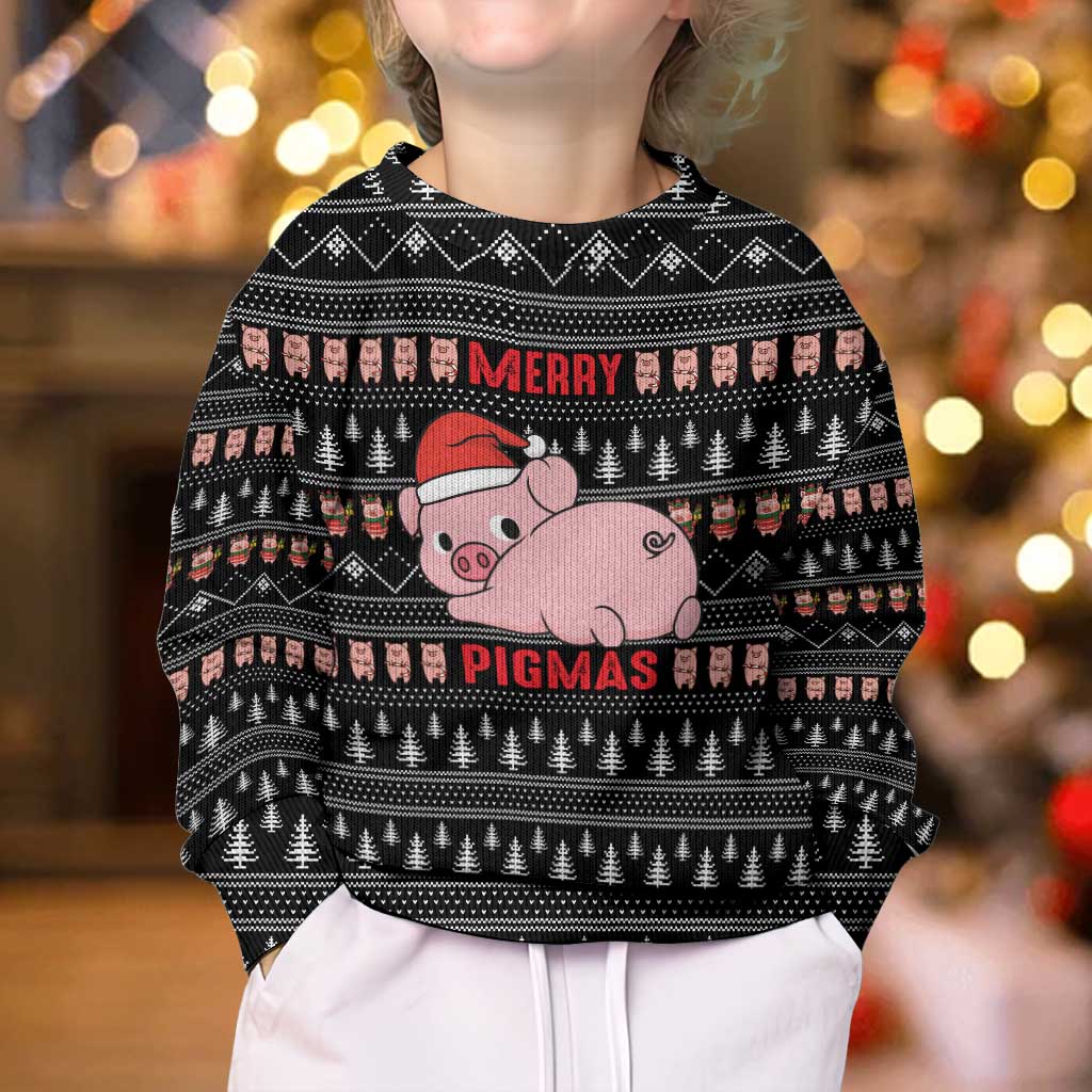 Merry Pigmas Christmas Kid Ugly Christmas Sweater Xmas Holiday Patterns - Wonder Print Shop