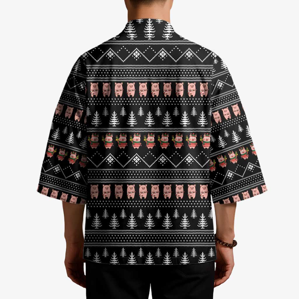 Merry Pigmas Christmas Kimono Xmas Holiday Patterns - Wonder Print Shop