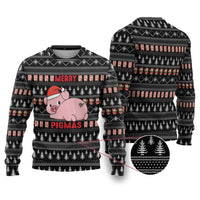 Merry Pigmas Christmas Ugly Christmas Sweater Xmas Holiday Patterns - Wonder Print Shop