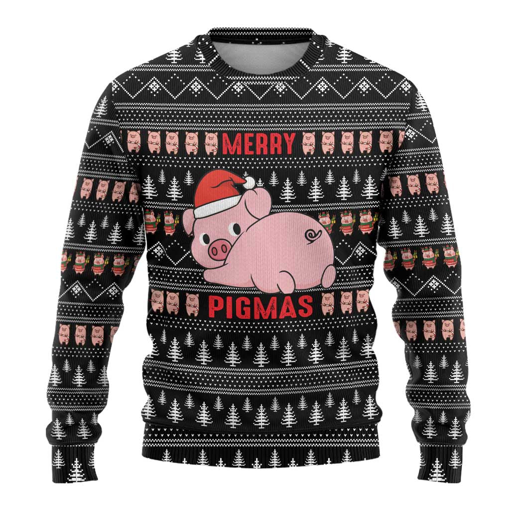 Merry Pigmas Christmas Ugly Christmas Sweater Xmas Holiday Patterns - Wonder Print Shop
