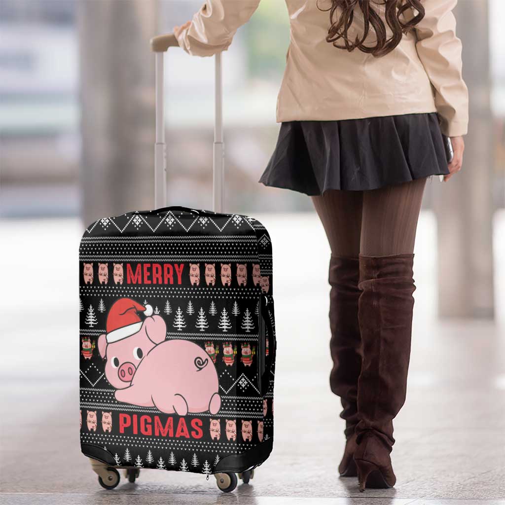 Merry Pigmas Christmas Luggage Cover Xmas Holiday Patterns - Wonder Print Shop