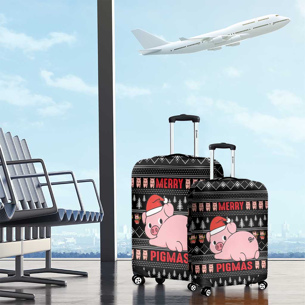 Merry Pigmas Christmas Luggage Cover Xmas Holiday Patterns - Wonder Print Shop