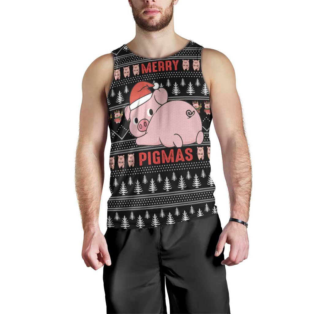 Merry Pigmas Christmas Men Tank Top Xmas Holiday Patterns - Wonder Print Shop