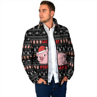 Merry Pigmas Christmas Padded Jacket Xmas Holiday Patterns - Wonder Print Shop