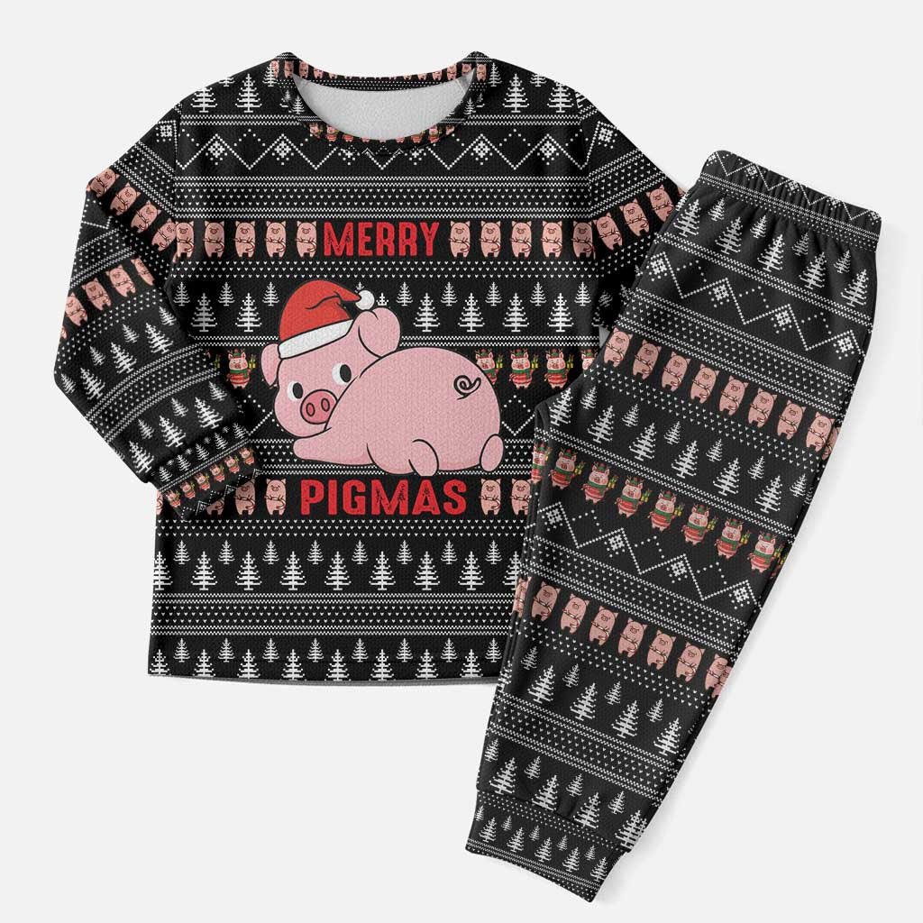 Merry Pigmas Christmas Pajama Set Xmas Holiday Patterns - Wonder Print Shop